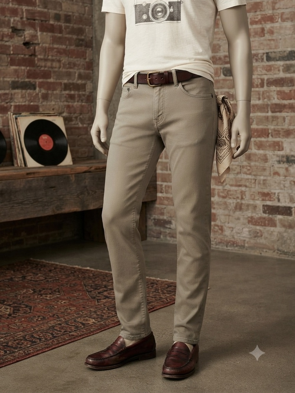 AG Adriano Goldschmied Nomad Modern Slim Twill pants in Khaki 31x34